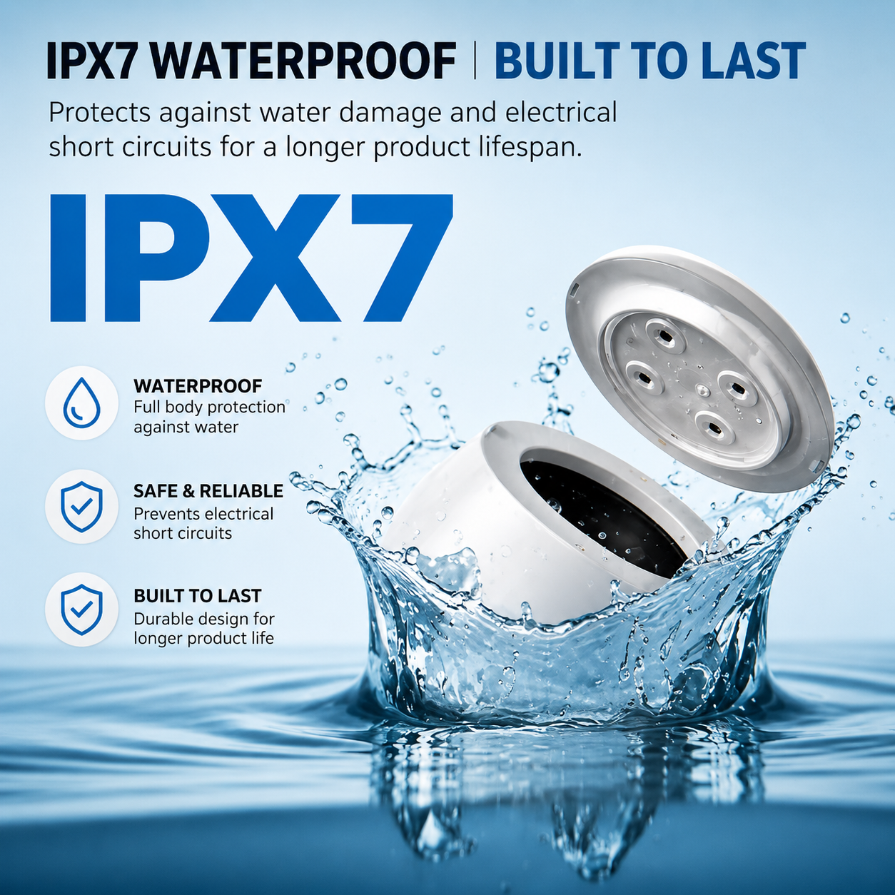 KOREL IPX7 waterproof ultrasonic cleaner designed for safe, durable oral appliance cleaning